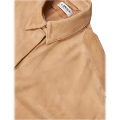Dondup - Oversized Genuine Suede Shirt - Camel - Shirt - Luxury Exclusive Collection - Avvenice