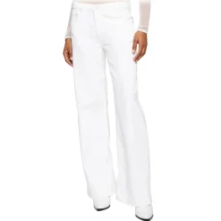 Dondup - Regular Waist Straight Leg Jeans - White - Trousers - Luxury Exclusive Collection - Avvenice