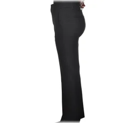 Dondup - Regular-Waist Trousers with Straight Leg - Black - Trousers - Luxury Exclusive Collection - Avvenice
