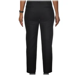 Dondup - Regular-Waist Trousers with Straight Leg - Black - Trousers - Luxury Exclusive Collection - Avvenice