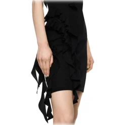 Dondup - Sheath Dress with Ruffles - Black - Dresses - Luxury Exclusive Collection - Avvenice