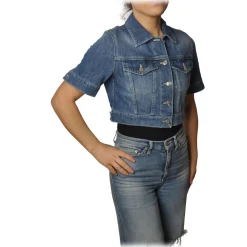 Dondup - Short Sleeves Denim Jacket - Blue Jeans - Jacket - Luxury Exclusive Collection - Avvenice