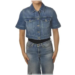 Dondup - Short Sleeves Denim Jacket - Blue Jeans - Jacket - Luxury Exclusive Collection - Avvenice