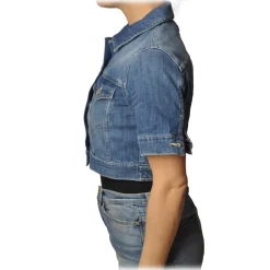 Dondup - Short Sleeves Denim Jacket - Blue Jeans - Jacket - Luxury Exclusive Collection - Avvenice