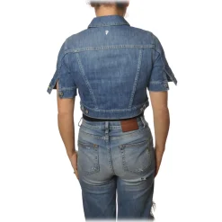 Dondup - Short Sleeves Denim Jacket - Blue Jeans - Jacket - Luxury Exclusive Collection - Avvenice