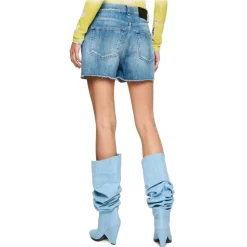 Dondup - Shorts with Frayed Bottom - Blue - Trousers - Luxury Exclusive Collection - Avvenice