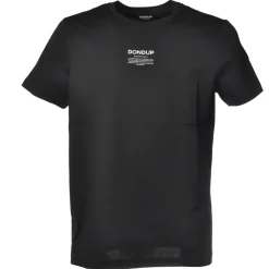 Dondup - Short-Sleeved T-shirt with Contrasting Logo - Black - T-shirt - Luxury Exclusive Collection - Avvenice