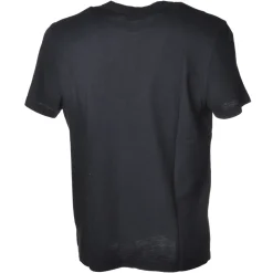 Dondup - Short-Sleeved T-shirt with Metal Logo on One Side - Blue - T-shirt - Luxury Exclusive Collection - Avvenice