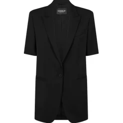 Dondup - Single Breasted Short Sleeve Blazer - Black - Jacket - Luxury Exclusive Collection - Avvenice