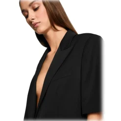 Dondup - Single Breasted Short Sleeve Blazer - Black - Jacket - Luxury Exclusive Collection - Avvenice