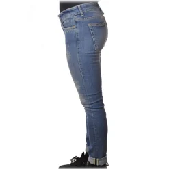 Dondup - Slim Fit Jeans in  Washed Canvas - Blu - Trousers - Luxury Exclusive Collection - Avvenice