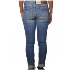 Dondup - Slim Fit Jeans in  Washed Canvas - Blu - Trousers - Luxury Exclusive Collection - Avvenice