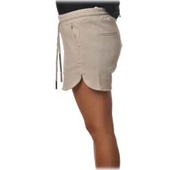 Dondup - Sporty Shorts with Elastic - White - Trousers - Luxury Exclusive Collection - Avvenice