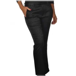 Dondup - Spotted Pattern Trousers - Black - Trousers - Luxury Exclusive Collection - Avvenice