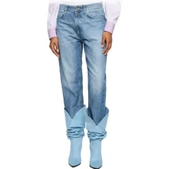 Dondup - Straight Carrot Fit Jeans - Blue - Trousers - Luxury Exclusive Collection - Avvenice