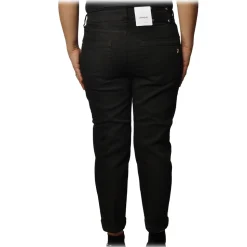 Dondup - Straight Leg Jeans with Jewel Buttons - Black - Trousers - Luxury Exclusive Collection - Avvenice