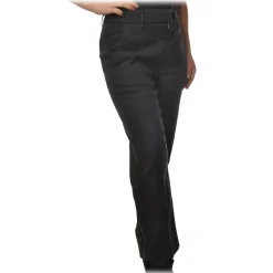 Dondup - Straight Leg Trousers with Strap - Black - Trousers - Luxury Exclusive Collection - Avvenice
