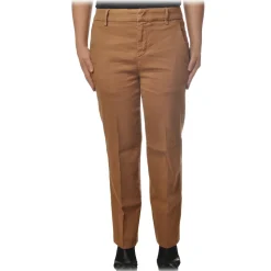 Dondup - Straight Leg Trousers with Strap - Beige - Trousers - Luxury Exclusive Collection - Avvenice