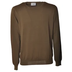 Dondup - Sweater in Faded Effect Cotton - Brown - Knitwear - Luxury Exclusive Collection - Avvenice