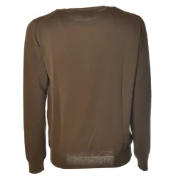 Dondup - Sweater in Faded Effect Cotton - Brown - Knitwear - Luxury Exclusive Collection - Avvenice