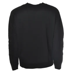 Dondup - Sweatshirt with Logo and Nylon Inserts - Black - Sweatshirt - Luxury Exclusive Collection - Avvenice