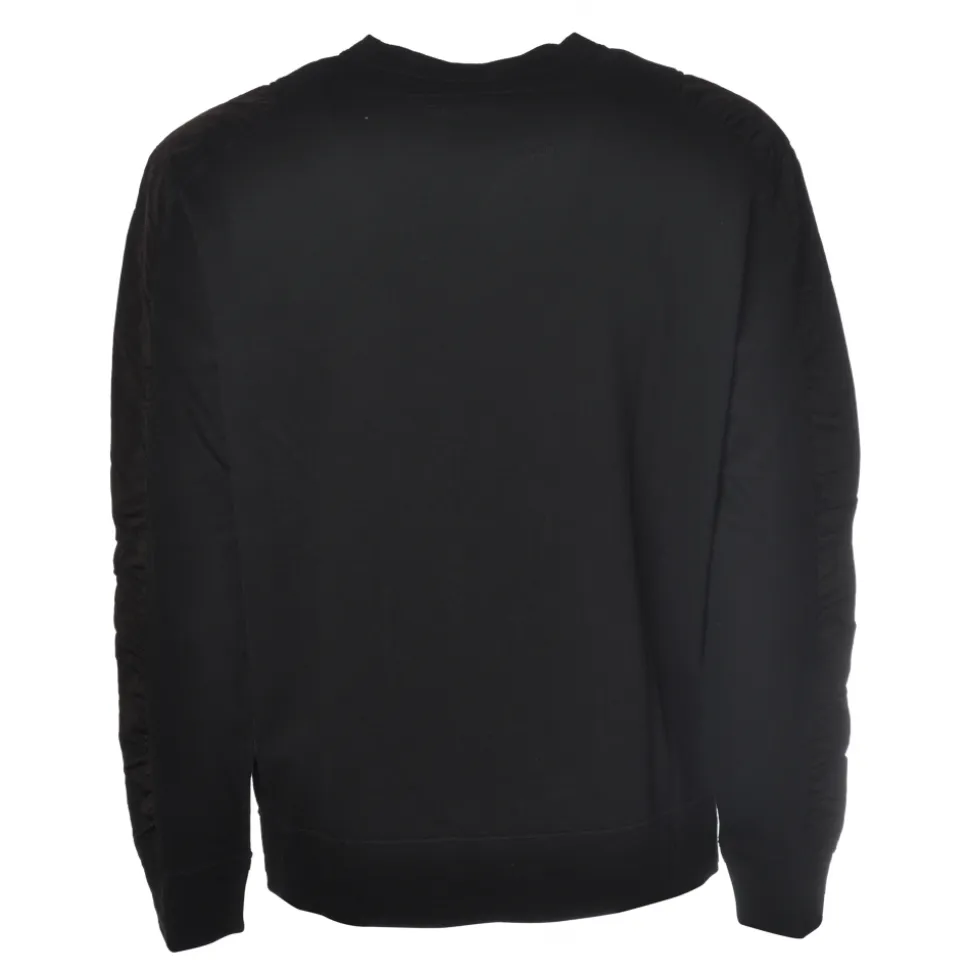 Dondup - Sweatshirt with Logo and Nylon Inserts - Black - Sweatshirt - Luxury Exclusive Collection - Avvenice