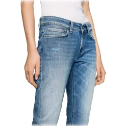 Dondup - Tapered Leg Stretch Jeans - Blue - Trousers - Luxury Exclusive Collection - Avvenice