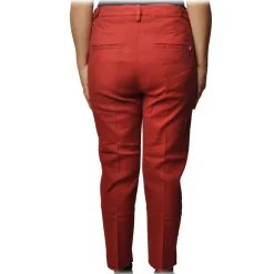 Dondup - Tapered Leg Trousers with Strap - Red - Trousers - Luxury Exclusive Collection - Avvenice