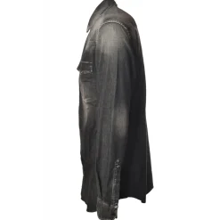 Dondup - Texan Model Shirt Made of Washed Denim - Black/Denim - Shirt - Luxury Exclusive Collection - Avvenice