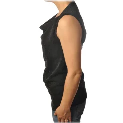 Dondup - Top in Lurex Effect Fabric - Black - Top - Luxury Exclusive Collection - Avvenice