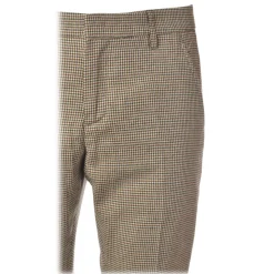 Dondup - Trousers Gaubert Model in Piedepull Pattern - Beige - Trousers - Luxury Exclusive Collection - Avvenice