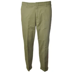 Dondup - Trousers in Faded Cotton - Green - Trousers - Luxury Exclusive Collection - Avvenice