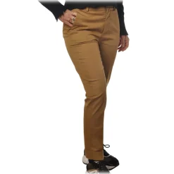 Dondup - Trousers Model Erin in Light Cotton - Brown - Trousers - Luxury Exclusive Collection - Avvenice