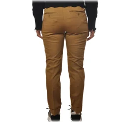 Dondup - Trousers Model Erin in Light Cotton - Brown - Trousers - Luxury Exclusive Collection - Avvenice