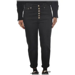 Dondup - Trousers Model Koons with Five Pockets -Black - Trousers - Luxury Exclusive Collection - Avvenice