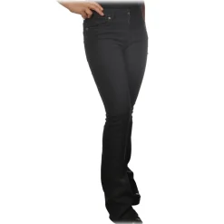 Dondup - Trousers Model Lola with Flare Leg - Black - Trousers - Luxury Exclusive Collection - Avvenice