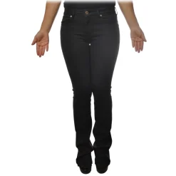 Dondup - Trousers Model Lola with Flare Leg - Black - Trousers - Luxury Exclusive Collection - Avvenice