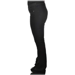 Dondup - Trousers Model Lola with Flare Leg - Black - Trousers - Luxury Exclusive Collection - Avvenice