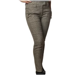 Dondup - Trousers Model Perfect in Piedepull Pattern - Black/Cream - Trousers - Luxury Exclusive Collection - Avvenice