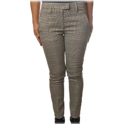 Dondup - Trousers Model Perfect in Piedepull Pattern - Black/Cream - Trousers - Luxury Exclusive Collection - Avvenice