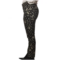 Dondup - Trousers Model Perfect with Star Print - Black - Trousers - Luxury Exclusive Collection - Avvenice