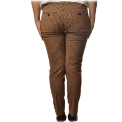 Dondup - Trousers Model Perfect in Textured Fabric - Brown - Trousers - Luxury Exclusive Collection - Avvenice