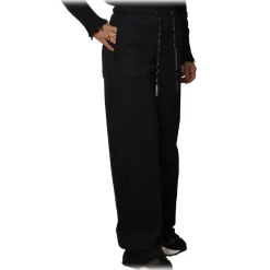 Dondup - Trousers with Elastic Waistband - Black - Trousers - Luxury Exclusive Collection - Avvenice