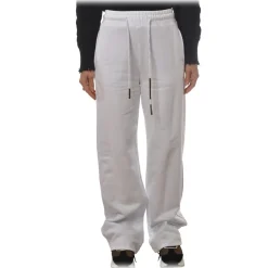 Dondup - Trousers with Elastic Waistband - White - Trousers - Luxury Exclusive Collection - Avvenice