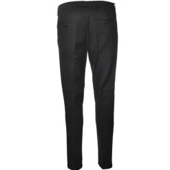 Dondup - Trousers with Tapered Leg and Welt Pockets - Black - Trousers - Luxury Exclusive Collection - Avvenice
