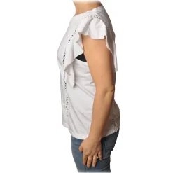 Dondup - T-shirt Trimmings Detail - White - T-shirt - Luxury Exclusive Collection - Avvenice