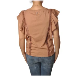 Dondup - T-shirt Trimmings Detail - Pink - T-shirt - Luxury Exclusive Collection - Avvenice