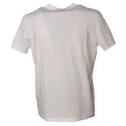 Dondup - T-shirt with Colored Geometric Detail - White - T-shirt - Luxury Exclusive Collection - Avvenice