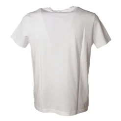 Dondup - T-shirt with Colored Geometric Detail - White - T-shirt - Luxury Exclusive Collection - Avvenice