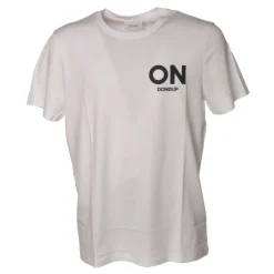 Dondup - T-shirt with Contrasting Embroidery - White - T-shirt - Luxury Exclusive Collection - Avvenice